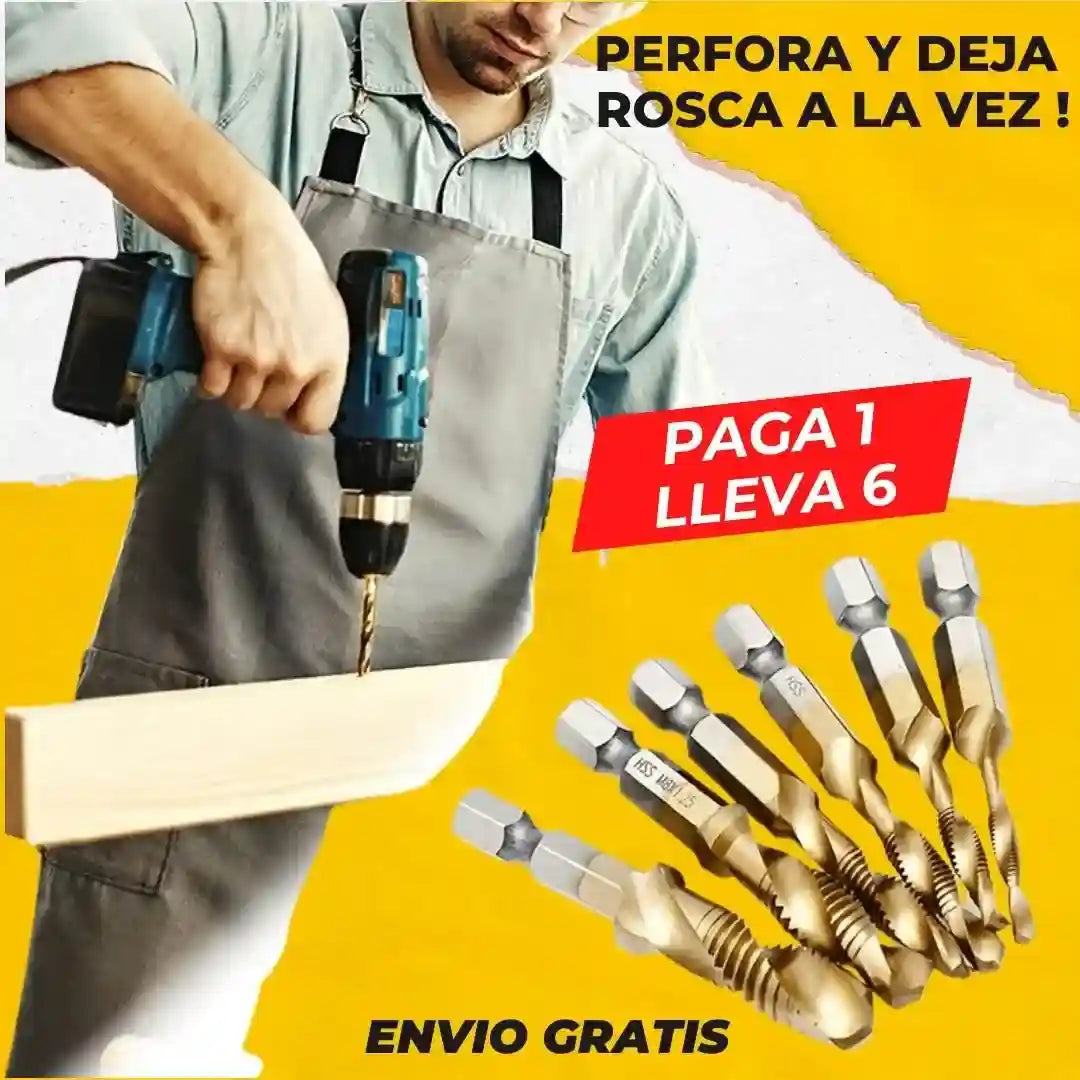 KIT DE BROCAS MACHUELADORAS X6